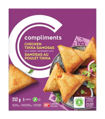 Compliments Samosas Au Poulet Tikka 252 G / Compliments Frozen Samosas Chicken Tikka 252 g