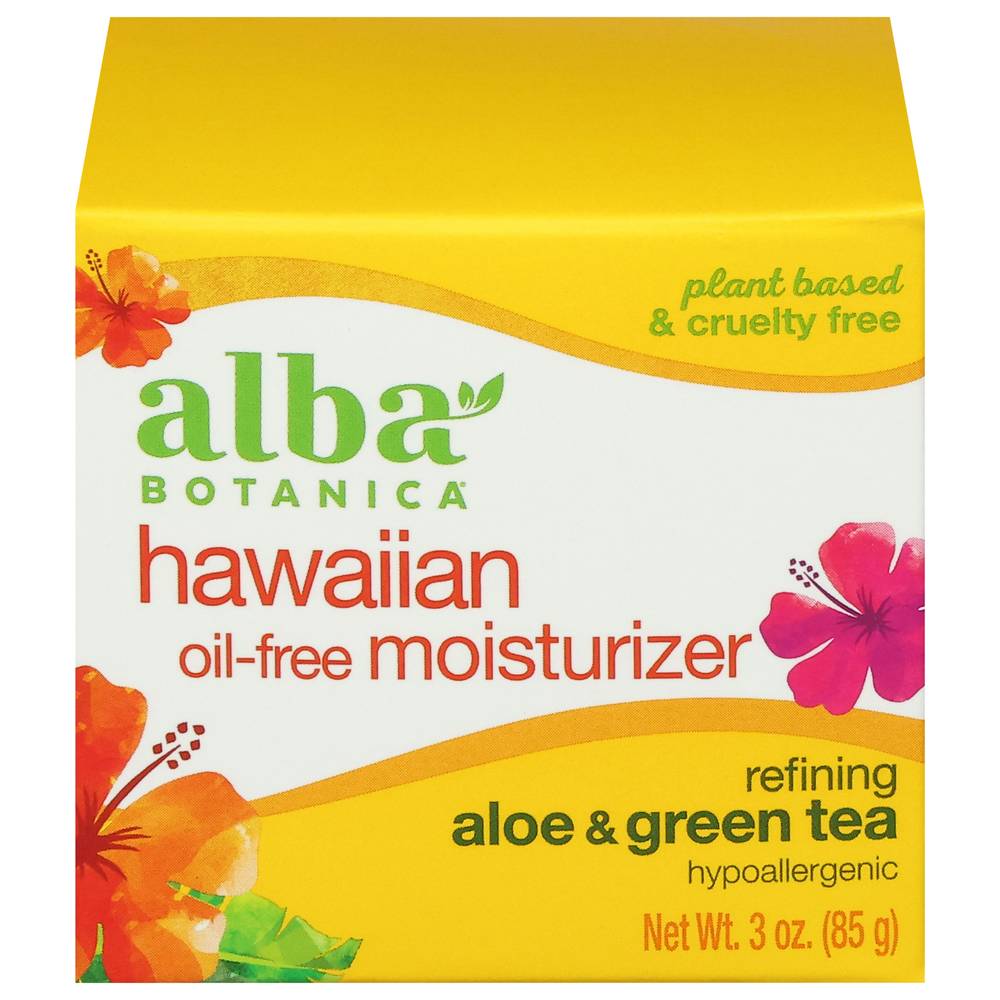 Alba Botanica Hawaiian Oil-Free Moisturizer, Aloe & Green Tea (3 oz)