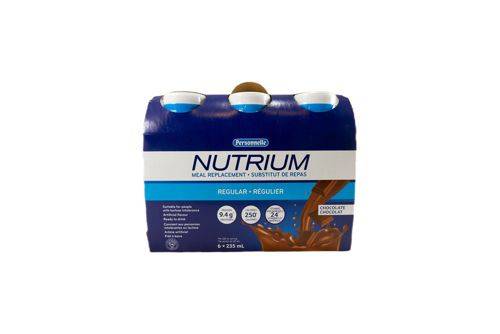 Nutrium nutrium chocolat régulier - regular chocolate meal replacement (6 x 235 ml)