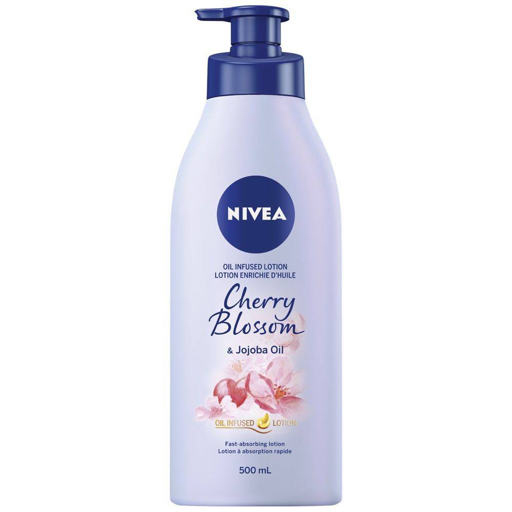 Nivea lotion enrichie d’huile fleur cerise & jojoba (500ml) - oil infused cherry & jojoba body lotion (500 ml)