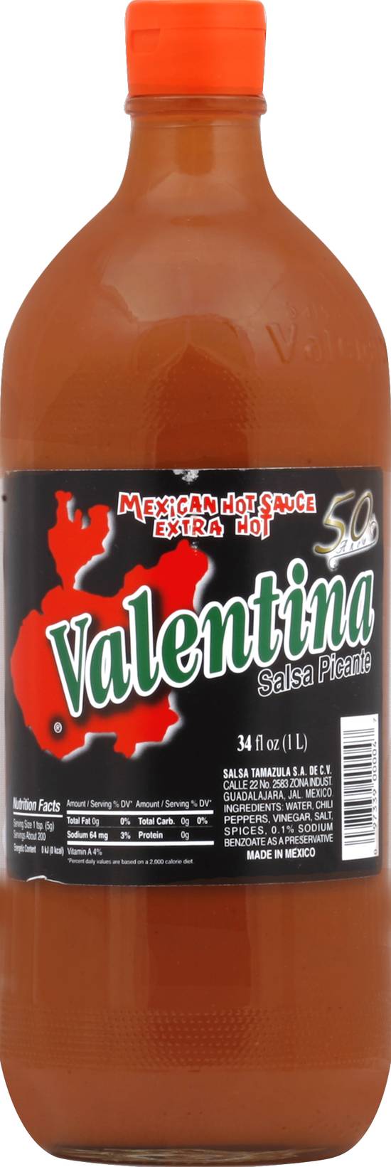 Valentina Mexican Extra Hot Sauce Salsa Picante
