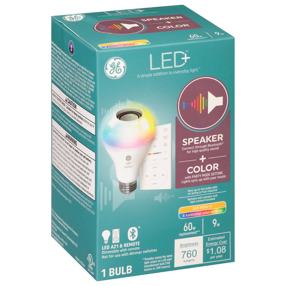 GE Lighting Led+ 9 Watts Led + Light Bulb, Soft White