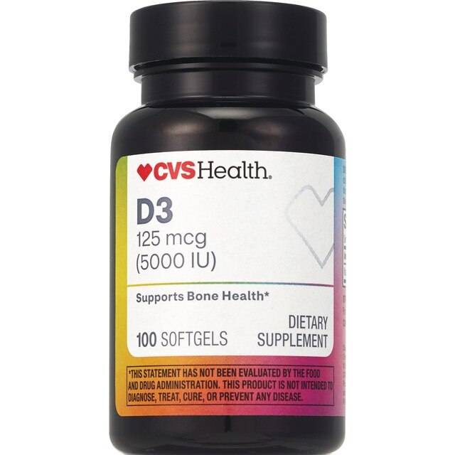 CVS Health Vitamin D3 Softgels, 100 CT