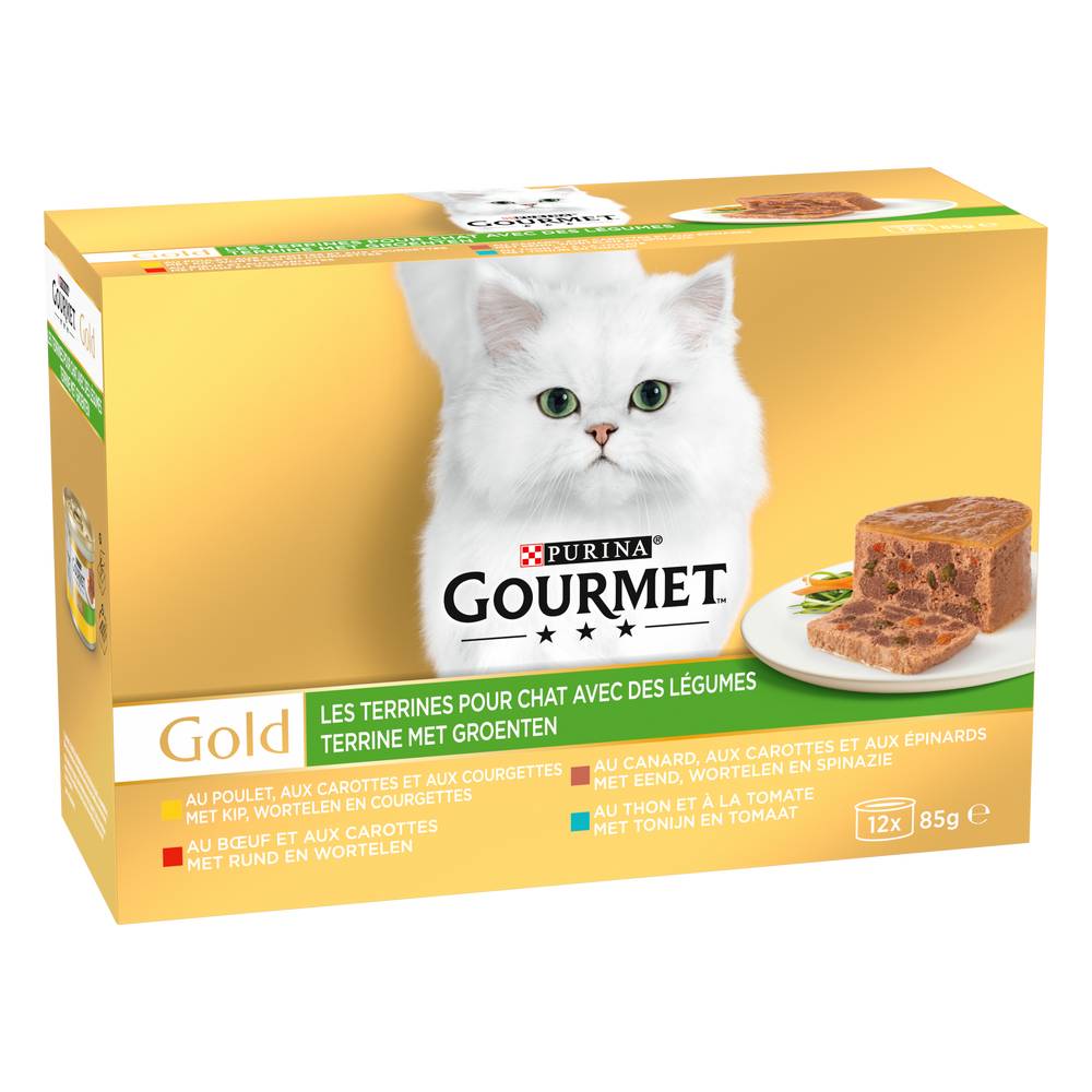 Purina - Gourmet gold les terrines aux légumes (1,02kg)