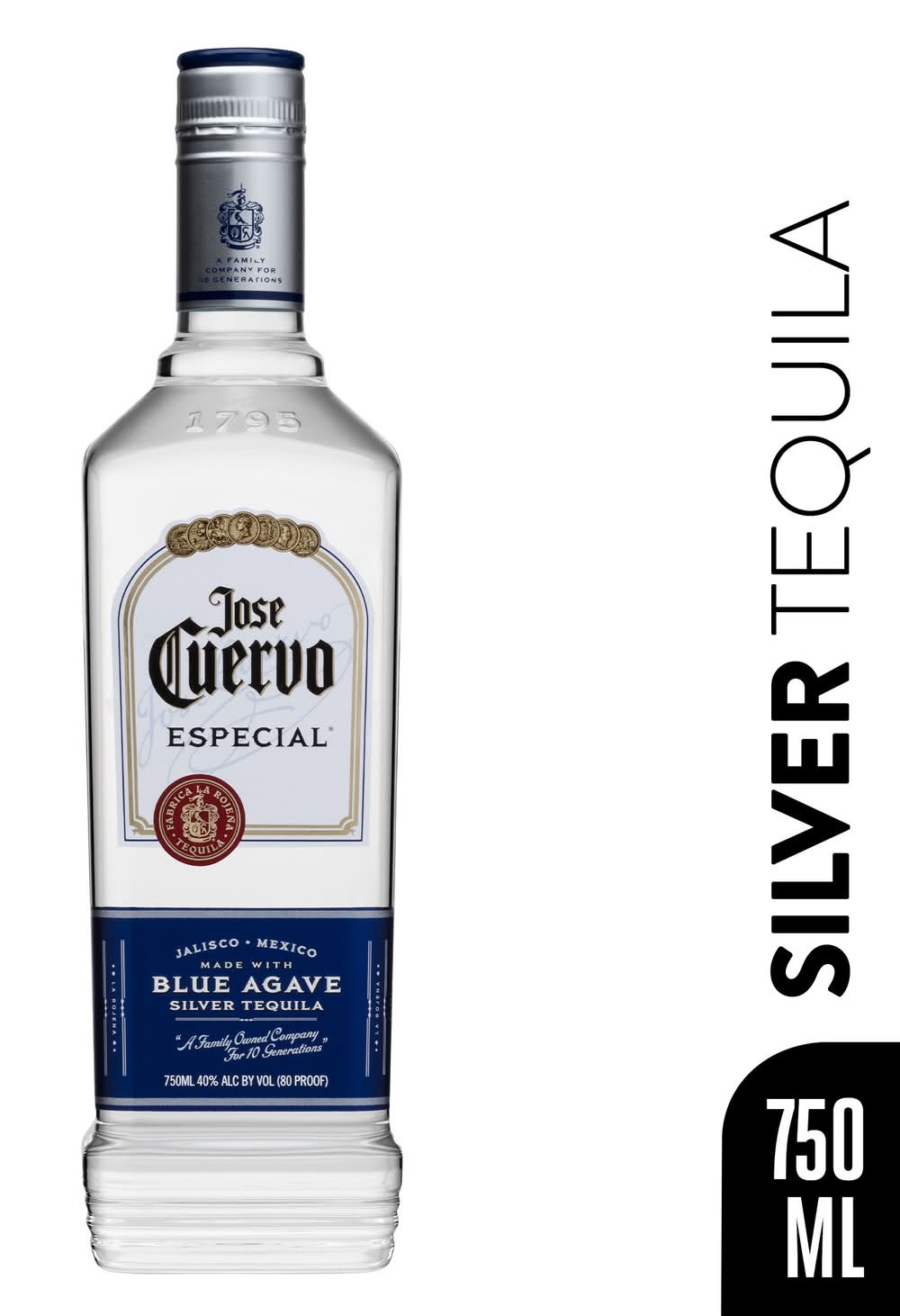 Jose Cuervo Especial Blue Agave Silver Tequila (750 ml)
