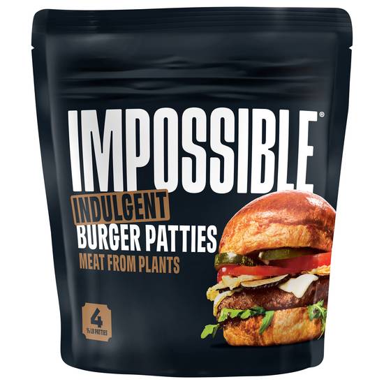 Impossible Indulgent Burger Patties Meat From Plants