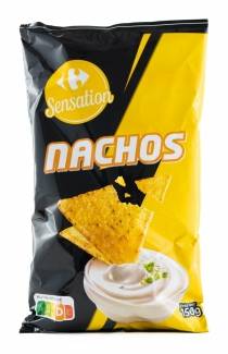 Nachos sabor original Sensation Carrefour 150 g.