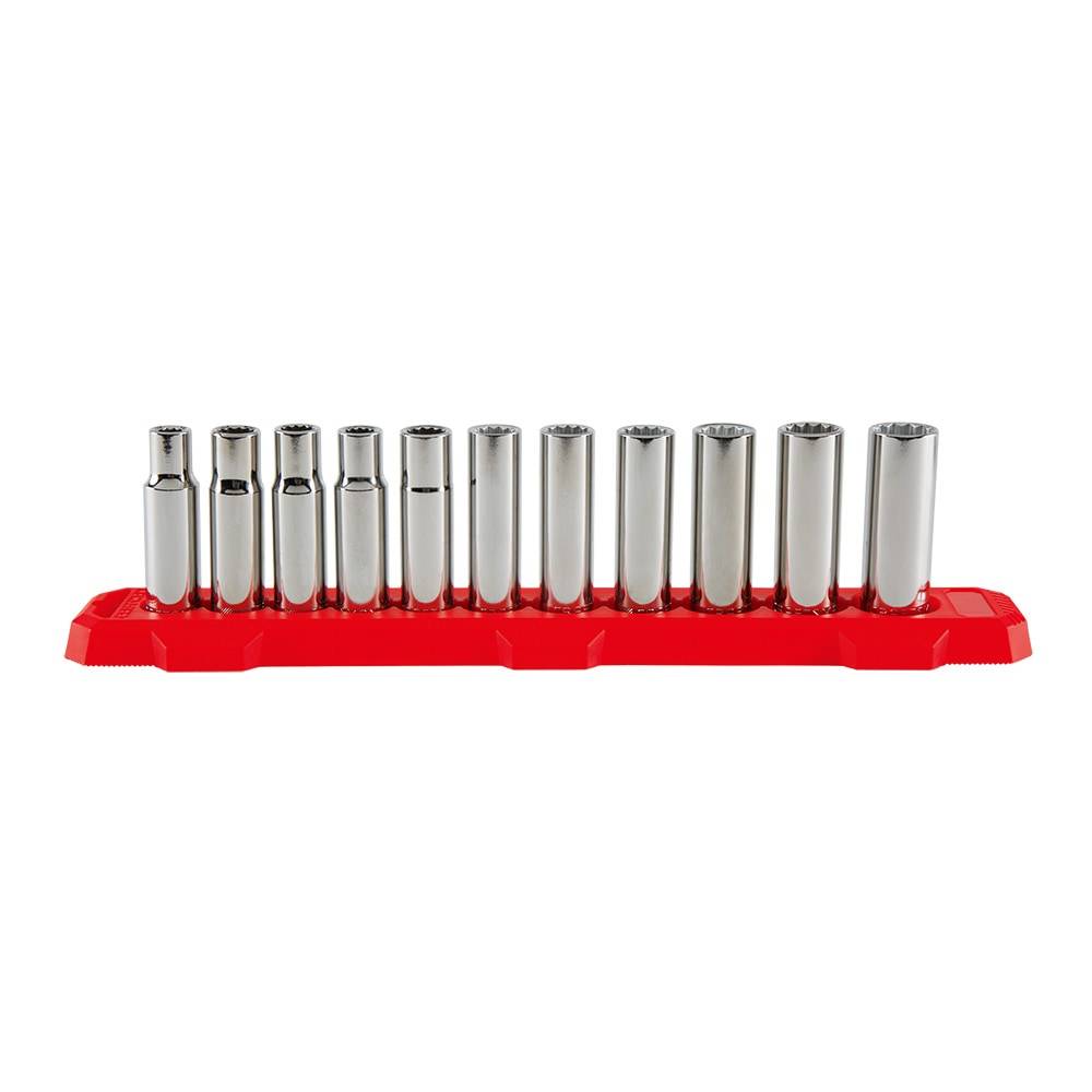 CRAFTSMAN 1/2-in Drive Metric Deep Socket Set (11-Pieces) | CMMT12049