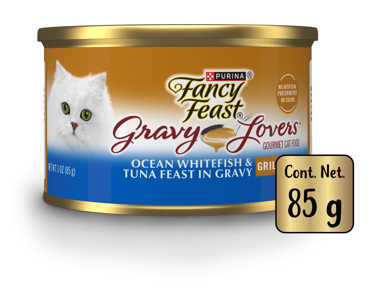 Purina · Alimento húmedo para gato gravy lovers, pescado blanco y atún, Adulto (85 g)