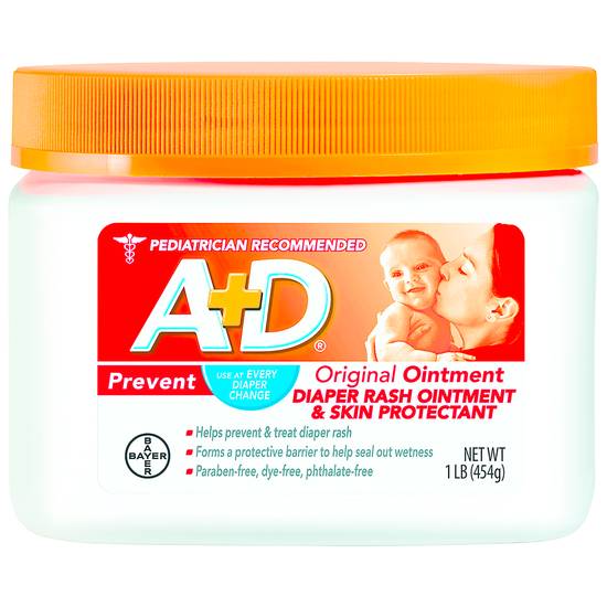 A+D Diaper Rash Ointment & Skin Protectant Original (1 lb)