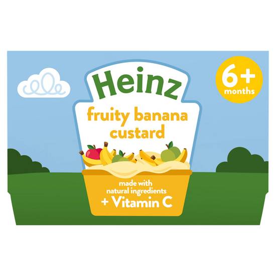 Heinz By Nature Fruity Banana Custard 6+ Months 4 x 100g