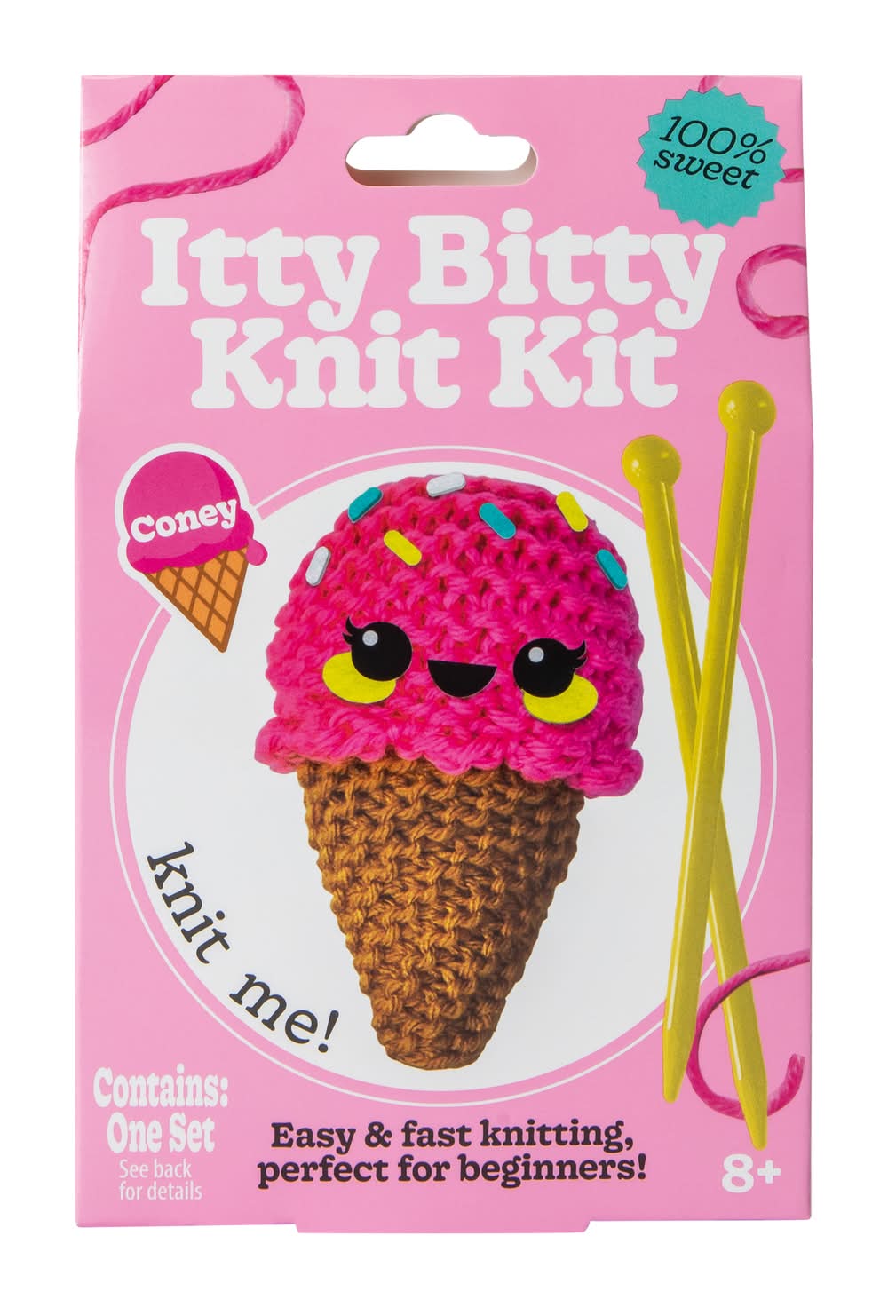 Foodie Itty Bitty Knit Kit Set Ice Cream