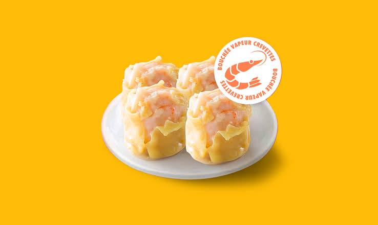 Bouchées vapeur aux crevettes x4 鲜虾烧卖