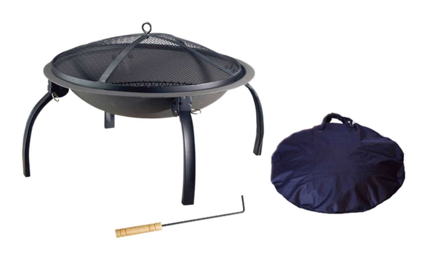 Living Accents 29.5 In. W Steel Round Wood Fire Pit