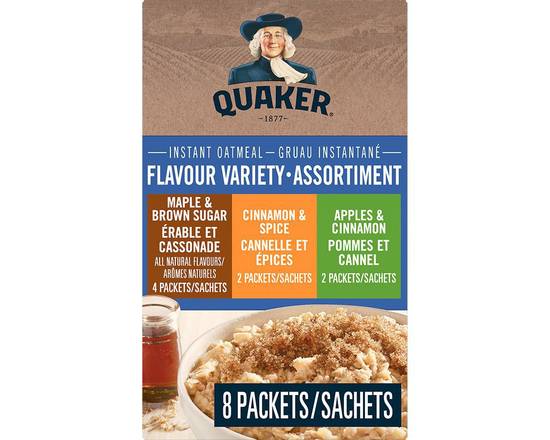 Quaker · Assortiment - 3 flavour variety instant oatmeal (314 g)
