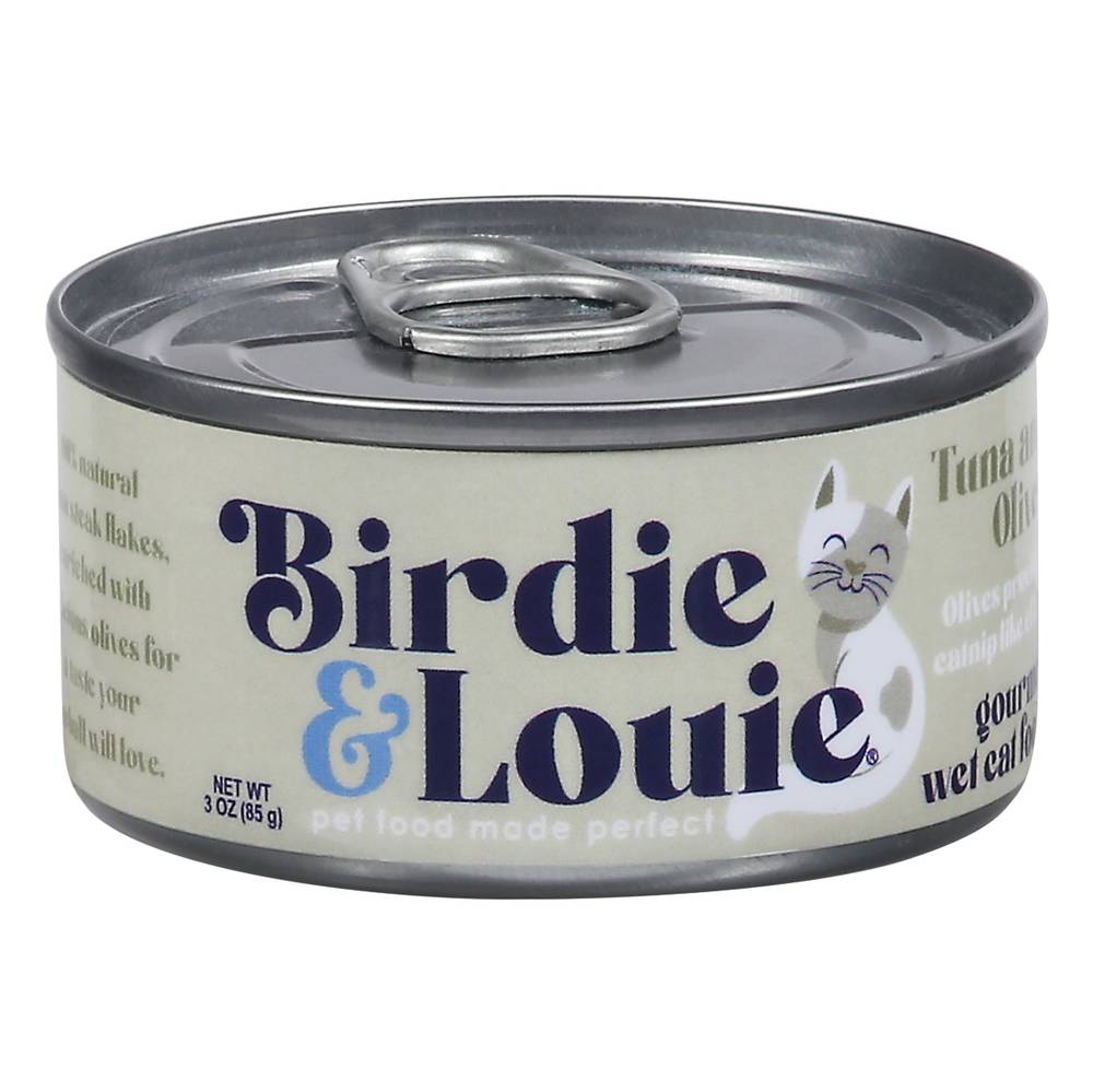 Birdie & Louie Gourmet Wet Cat Food, Tuna-Olives (3 oz)