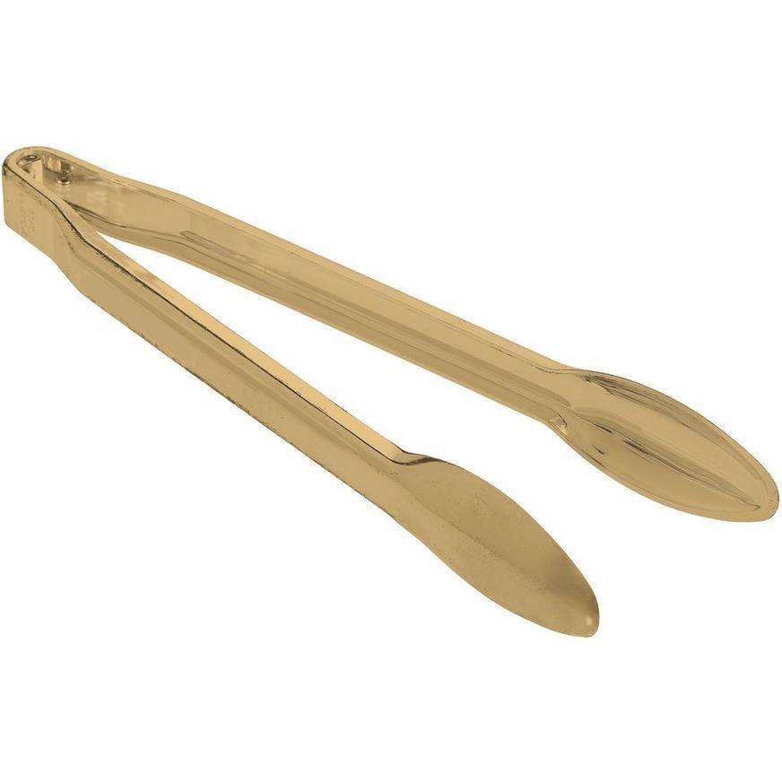Party City Plastic Tongs ( 12in/gold)
