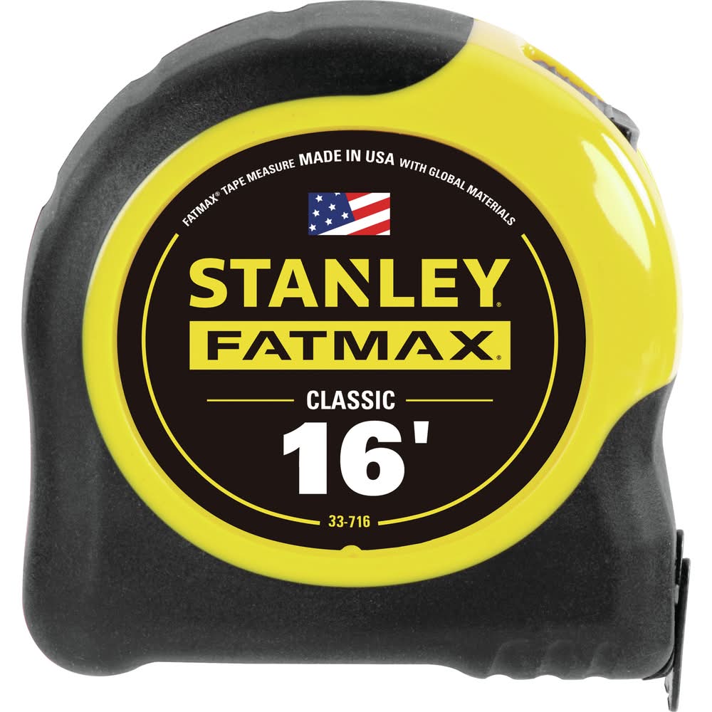 Stanley Fatmax 16 Ft. L X 1.25 In. W Compact Wide Blade Tape Measure 1 Pk