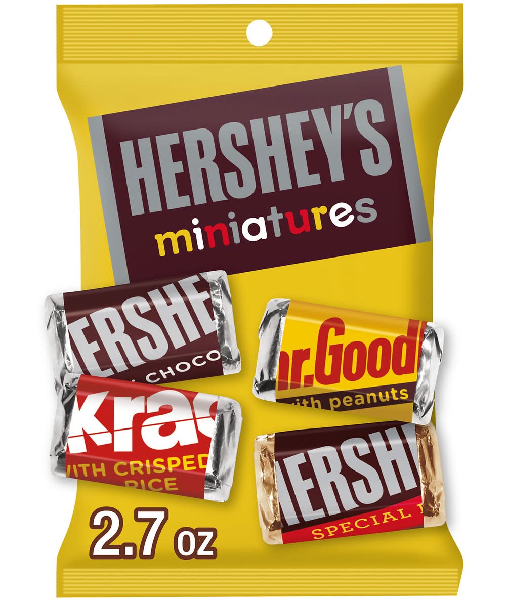 Hershey's Miniatures Candy Bag, Chocolate (2.7 oz)