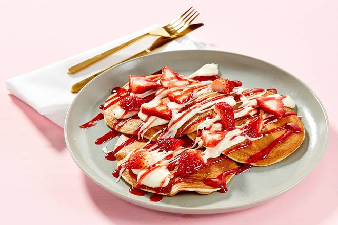 Strawberry and Cream Cheese Pancakes