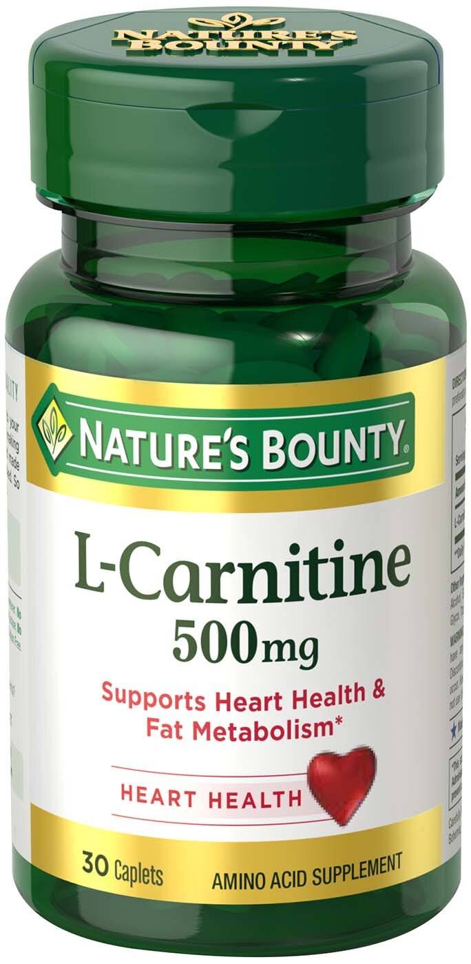 Nature'S Bounty L-Carnitine Tablets 500Mg, 30Ct