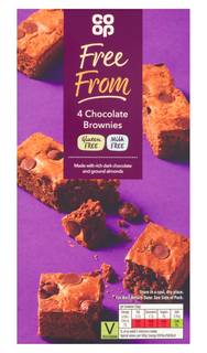 Co-op Free From 4 Chocolate Brownies 120g