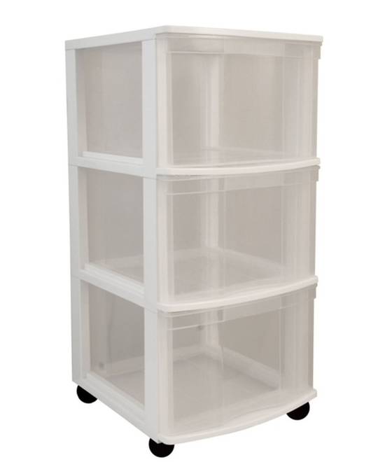 Iris USA, Inc. Storage Drawer Cart White & Clear (1 ct)