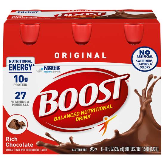 Boost Original Chocolate Nutritional Drink (6 ct, 8 fl oz)