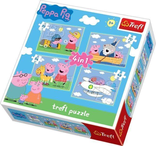 Puzzle Tradycyjne TREFL Świnka Peppa 4 w 1