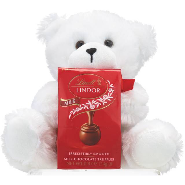 Lindt Valentine Teddy Bear w/ Lindt Chocolate Truffles, 0.8 oz