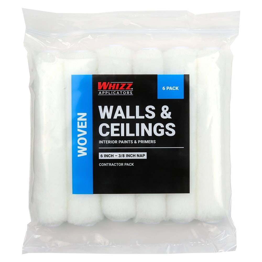 WHIZZ 6-in x 3/8-in Nap Ceilings and Walls Synthetic Blend Mini Paint Roller (6-Pack) | 94046