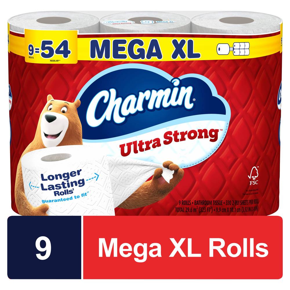 Charmin 9 54 Mega XL Ultra Strong 9-Pack 2-ply Toilet Paper | 3077213452