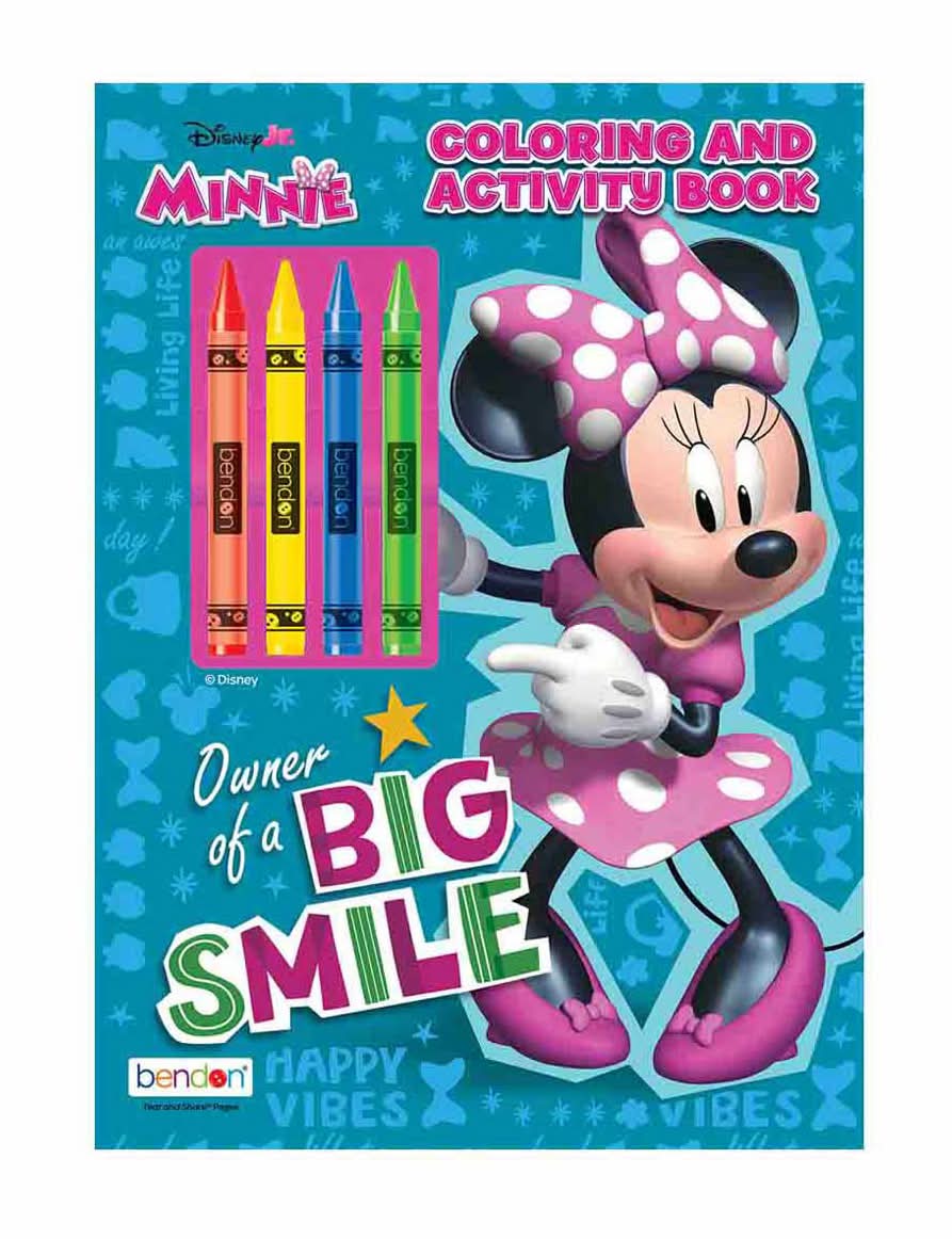 Bendon Licensed Coloring And Activity Book With Crayons Assorted