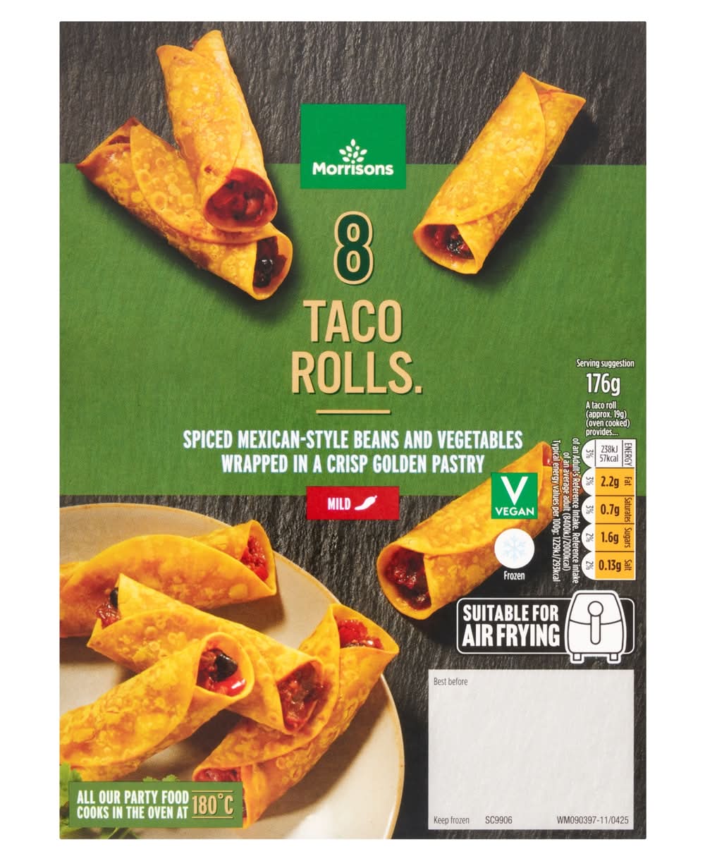 Morrisons Mexican Taco Rolls 176g (Frozen)