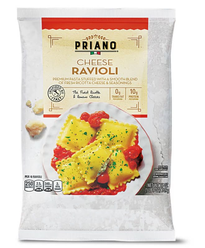 Priano Ravioli Pasta, Cheese (25 oz)
