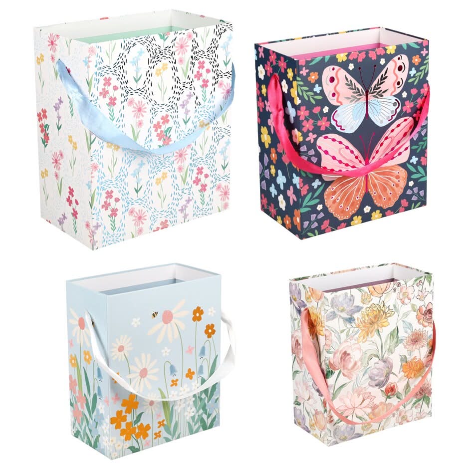 Floral Colorful Gift Bag, Assorted Designs, 1-ct.