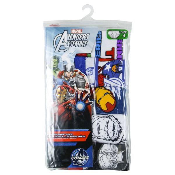 Marvel Avengers Assemble Boys Briefs 5 Pack, Size 4