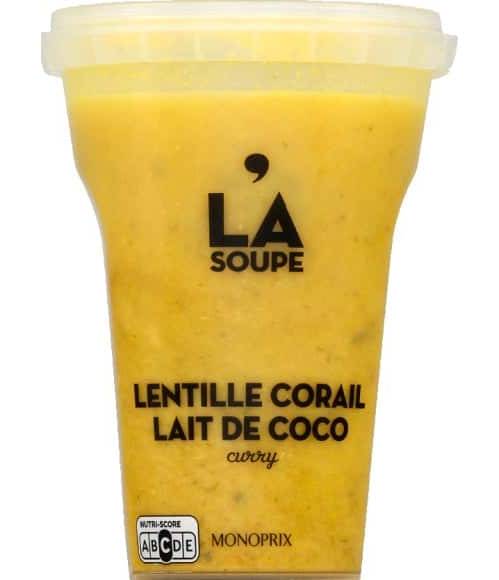 Monoprix - Lentilles corail lait de coco curry (370ml)