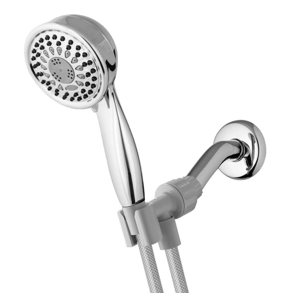 Waterpik 5-Spray Wall Mount Handheld Shower Head 1.8 Gpm In Chrome