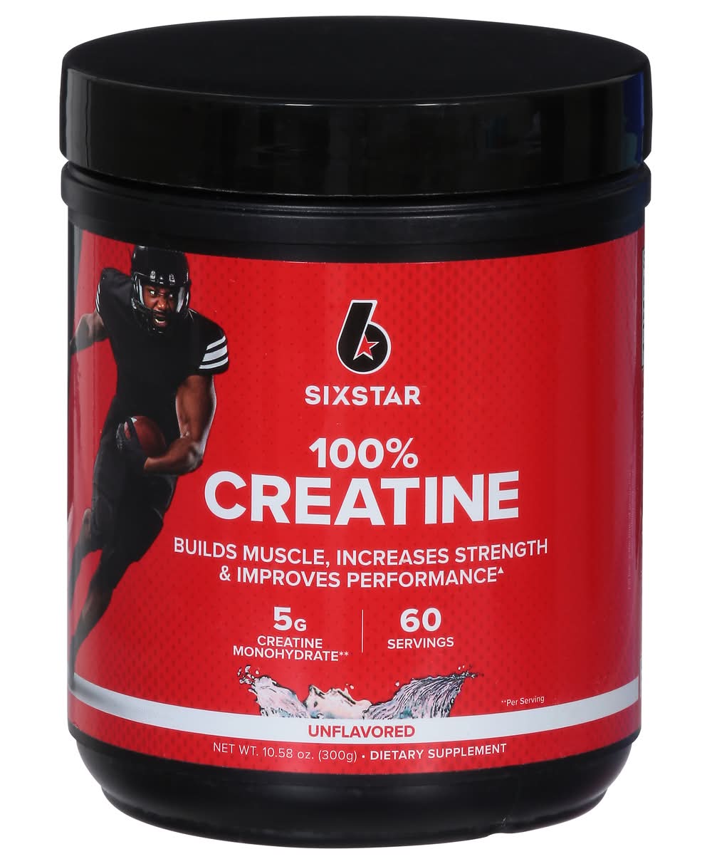 SixStar 100% Creatine Unflavored Powder (10.58 oz)