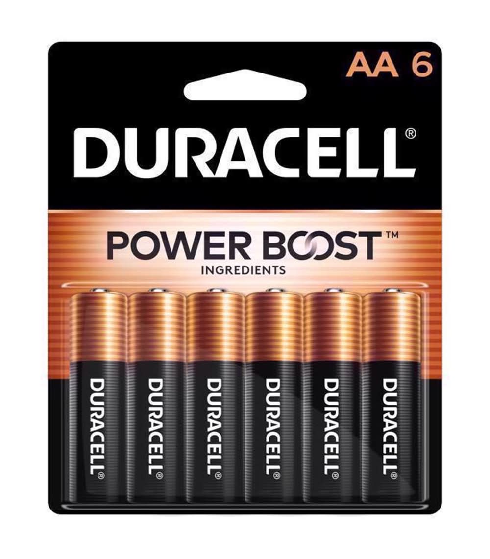 Duracell Coppertop Aa Alkaline Batteries 6 Pk Carded