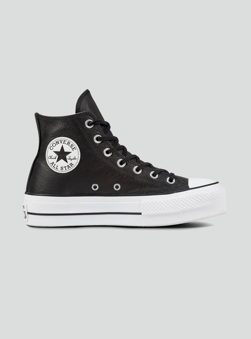 Converse zapatilla urbana cuero star lift  mujer negro 'n 8