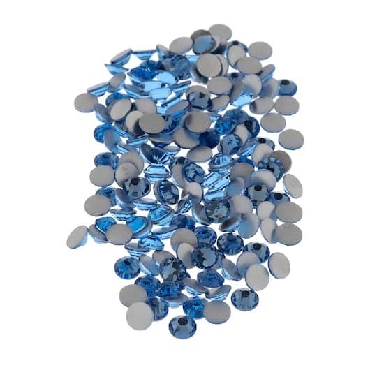 Bead Landing Glass Flatback Rhinestones, Light Sapphire (2880 ct)