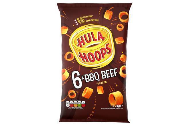 Hula Hoops Bbq Beef 24g 6pk