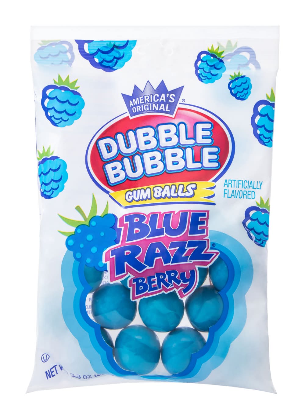 Dubble Bubble® Blue Razzberry Gumballs 3.3oz