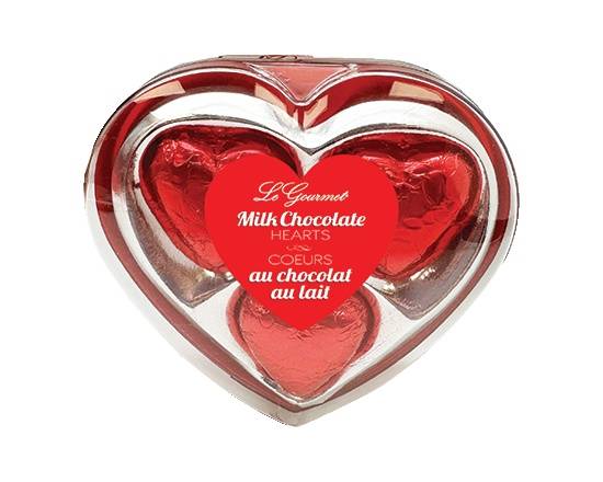 LE GOURMET MILK CHOCOLATE HEARTS 3 PC 24 GR
