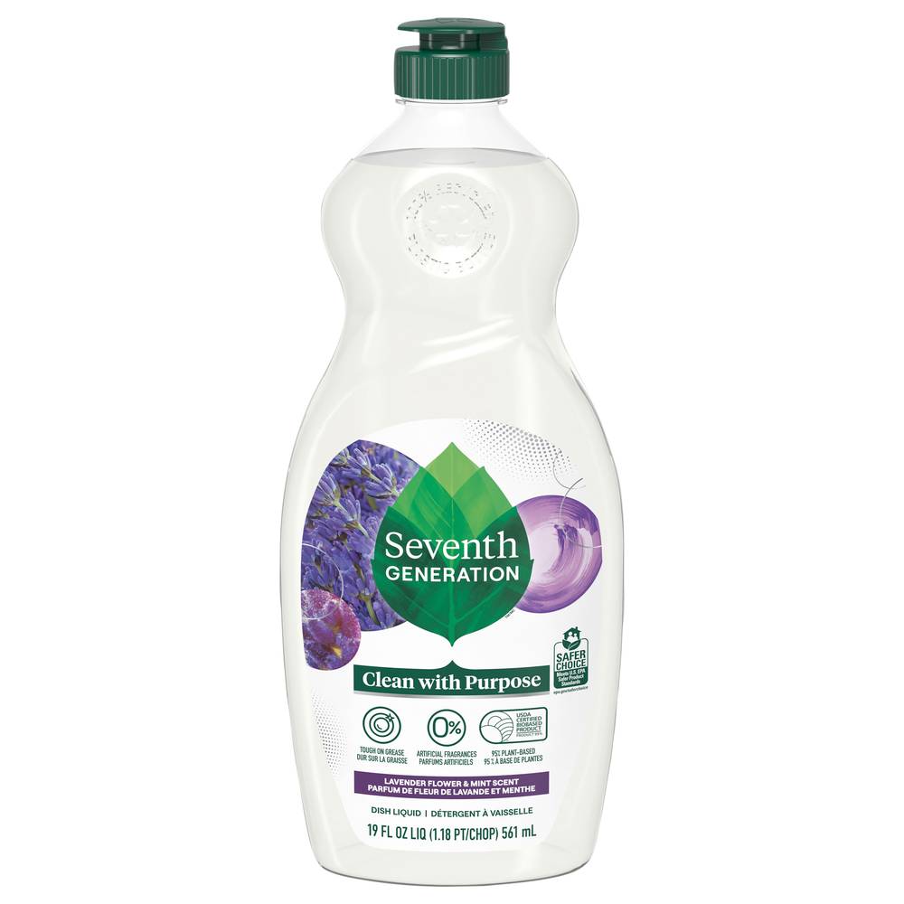 Seventh Generation Powered By Plants Lavender Flower and Mint Scent Dish Liquid (19 fl oz)