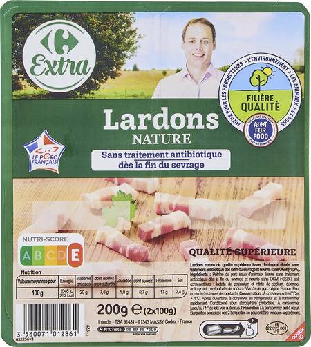 Carrefour Extra - Lardons nature (2 pièces)