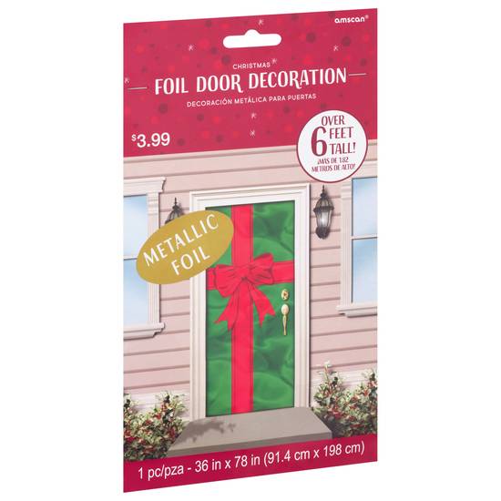 Amscan Metallic Christmas Foil Door Decoration Bag
