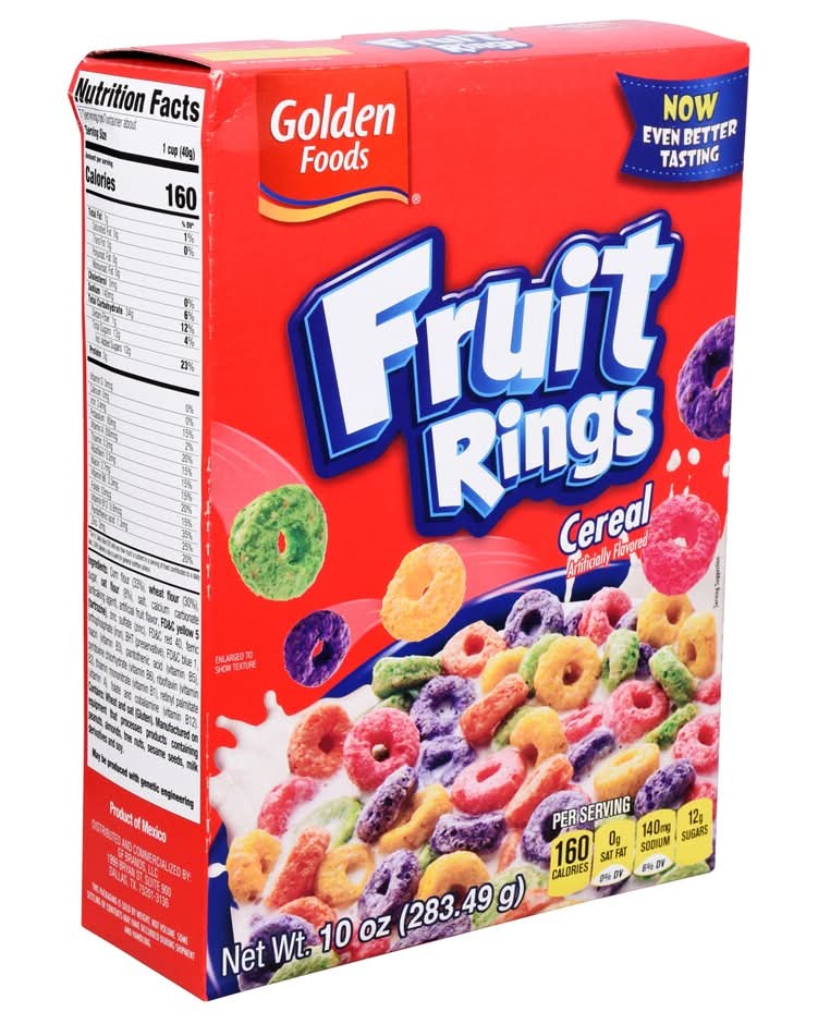 Golden Foods Fruit Rings Cereal (10 oz)